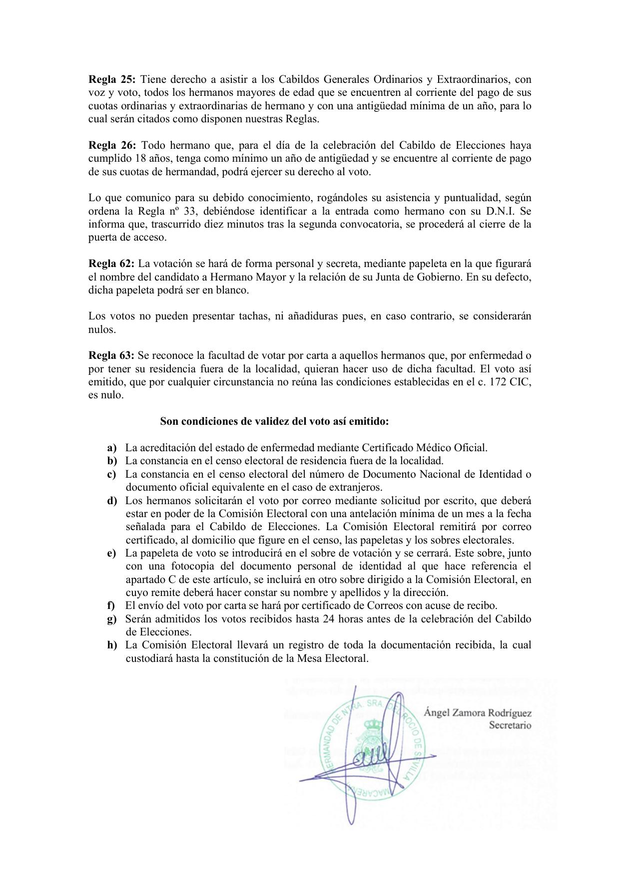 Convocatoria del Cabildo General de Elecciones, página 2